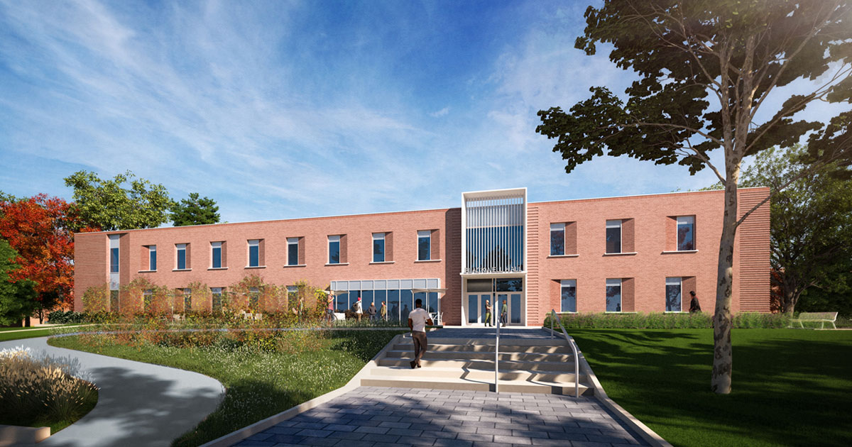 Rendering of the renovated Blackwell Hall
